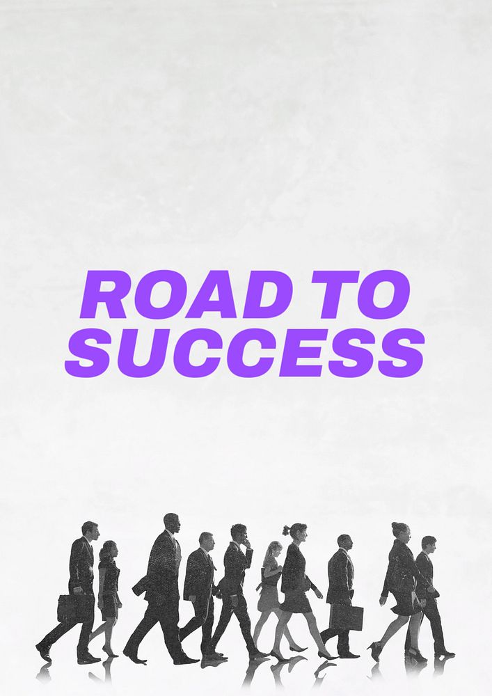 Success poster template, editable text and design