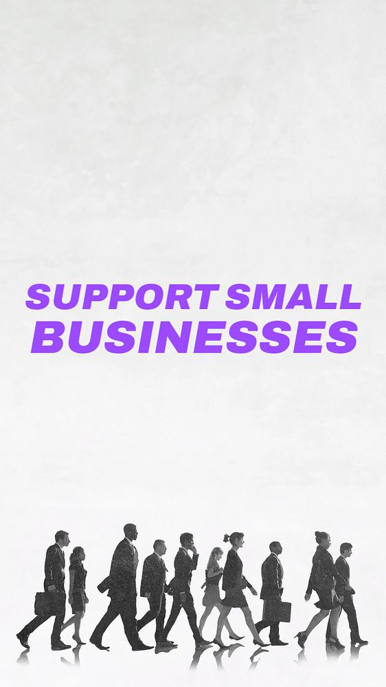 Support small businesses Instagram story template, editable text