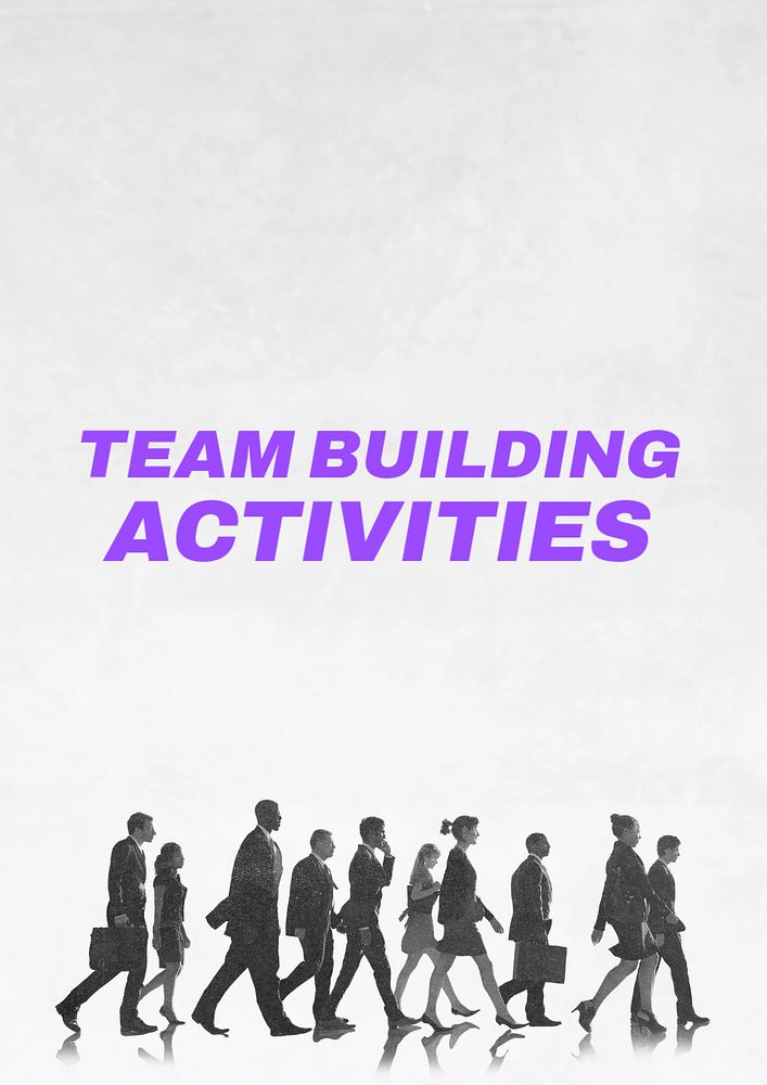 Team building activities poster template, editable text and design