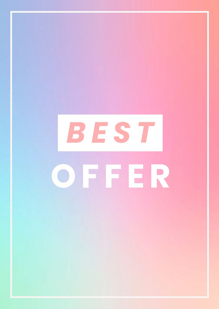 Best offer poster template, editable text and design