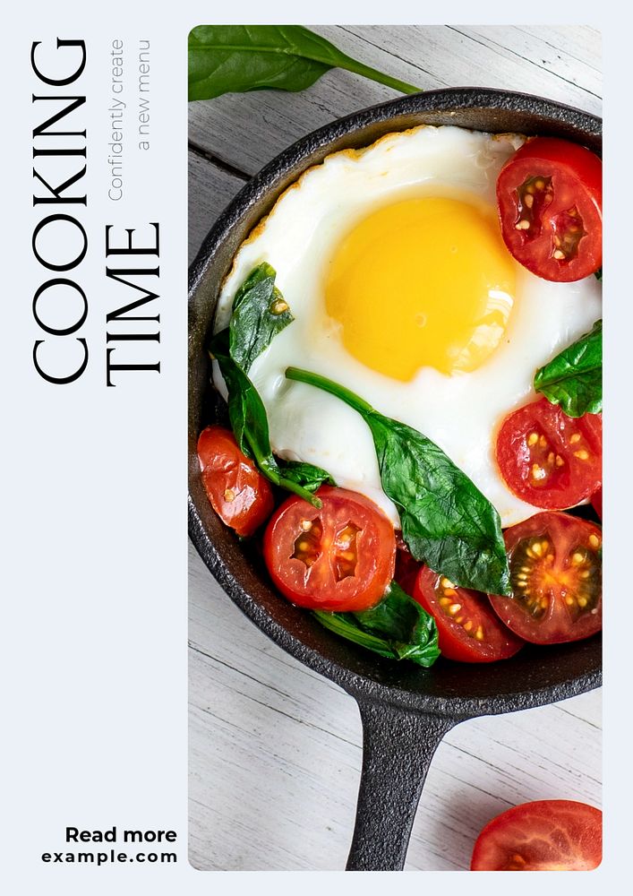 Cooking Tutorial poster template, editable text and design