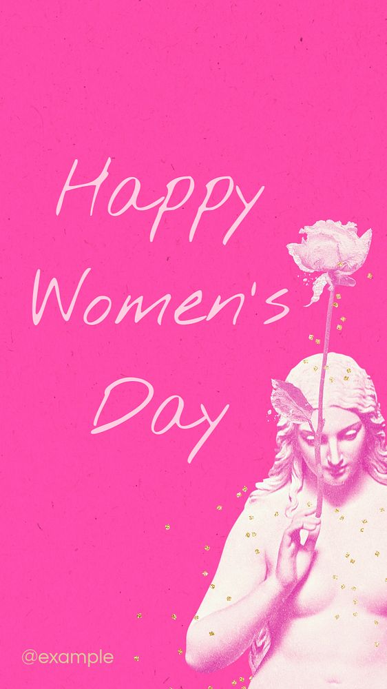 happy women's day Instagram story template, editable text