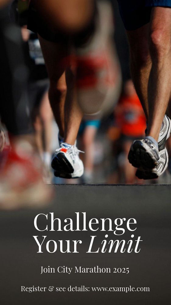 Sport event Instagram story template, editable text