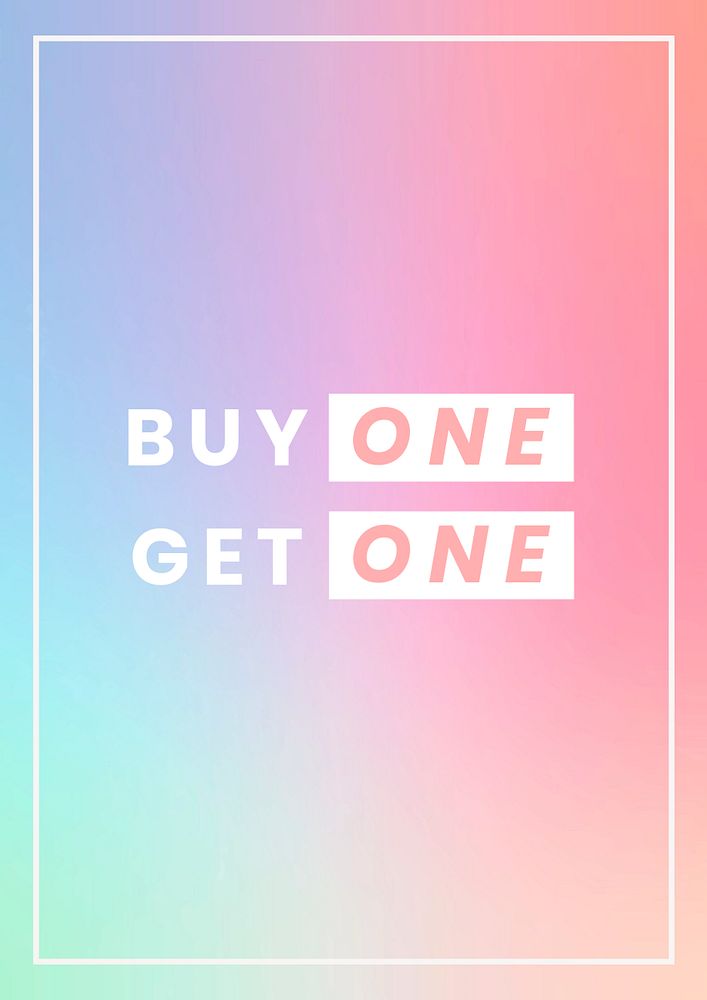 But 1 get 1 poster template, editable text and design