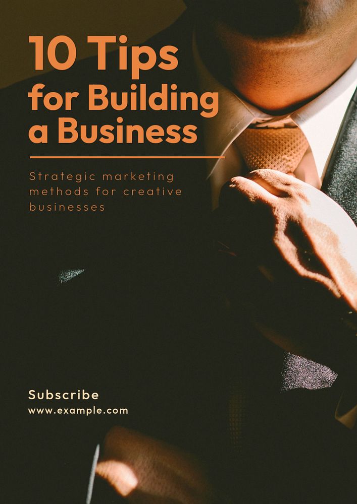 Building a business poster template, editable text and design