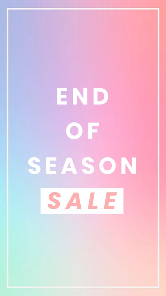 End of season sale Instagram story template, editable text