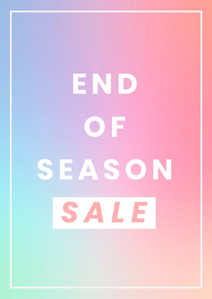 End of season sale poster template, editable text and design