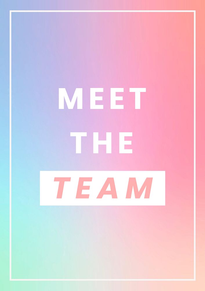 Meet the team poster template, editable text and design