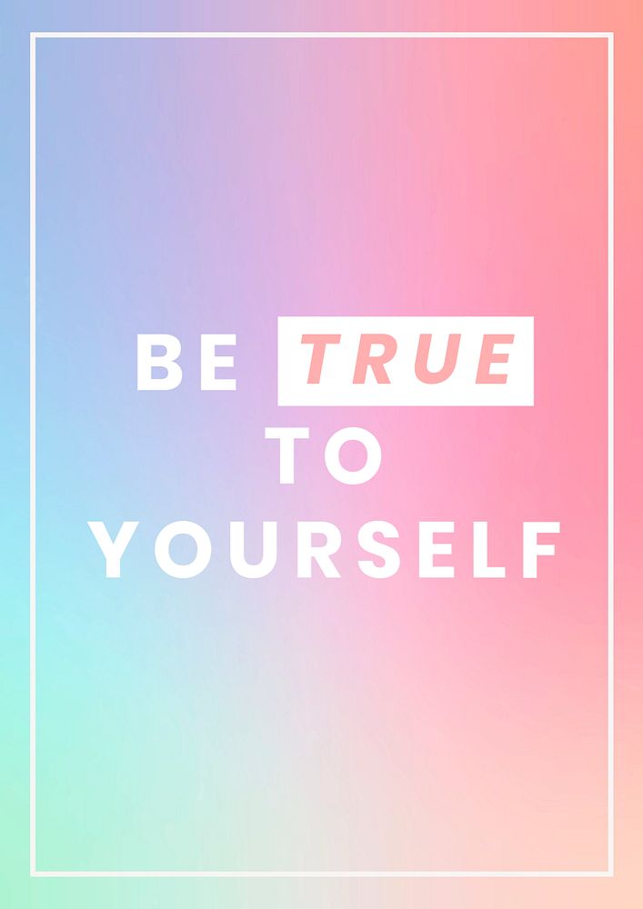 Self acceptance poster template, editable text and design