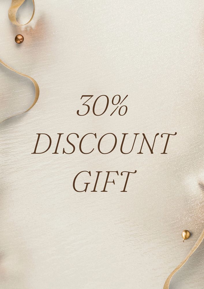 Discount Gift editable poster template