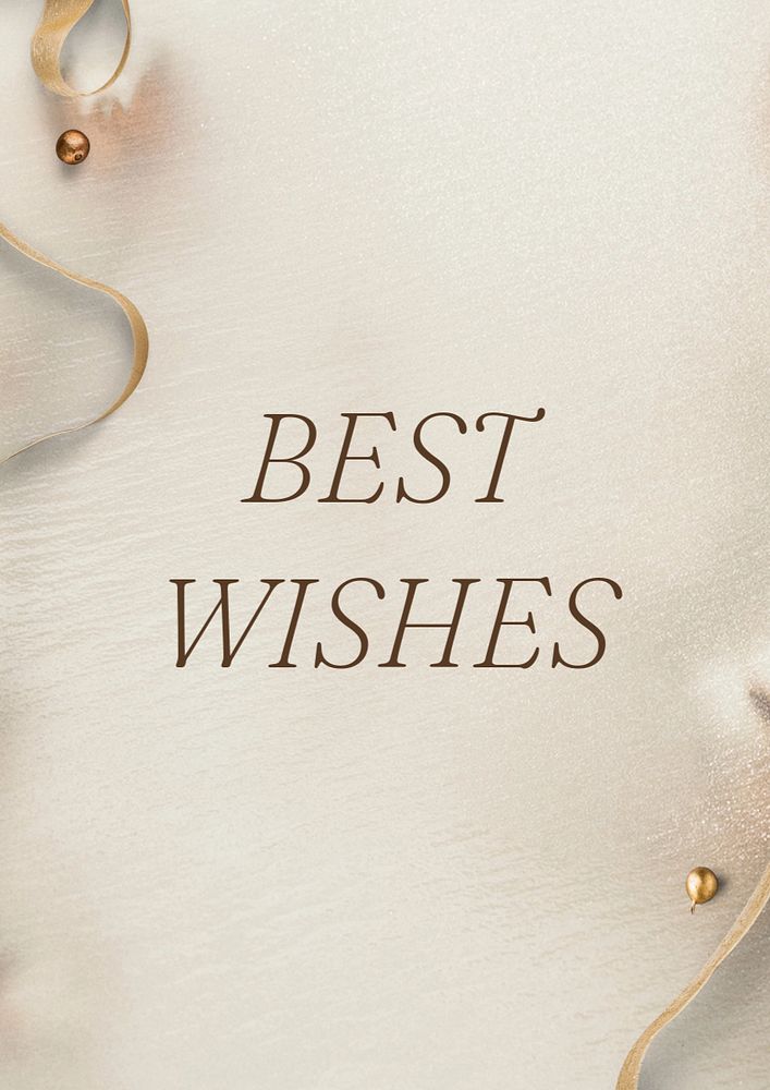 Best wishes editable poster template