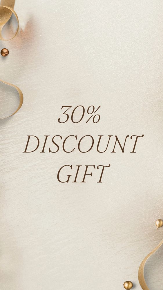 Discount Gift social story template, editable text