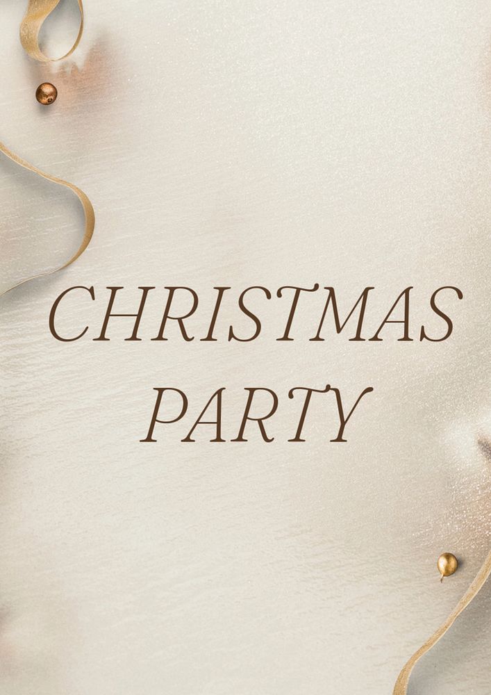 Christmas party editable poster template