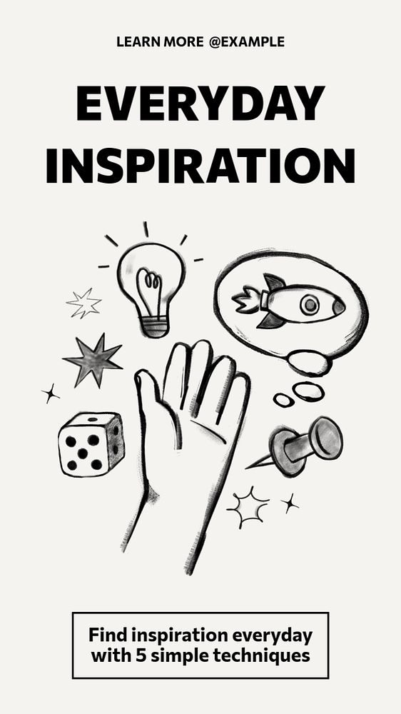 Everyday inspiration article  Instagram story template, editable text