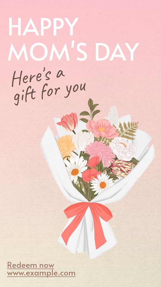 Happy mom's day  Instagram story template, editable text