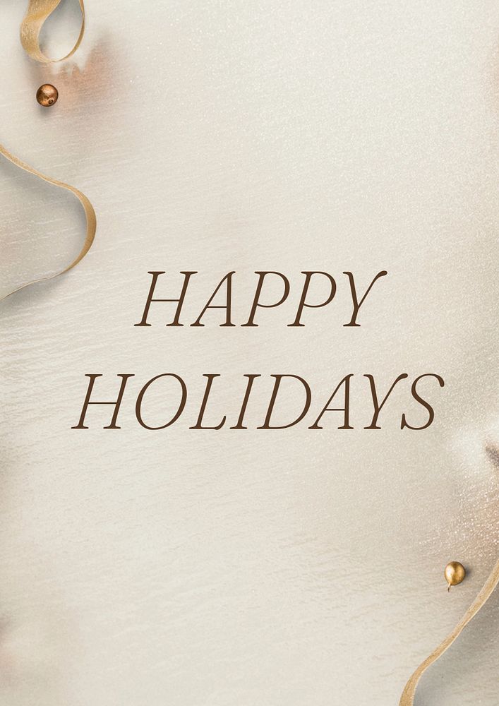 Happy holidays editable poster template