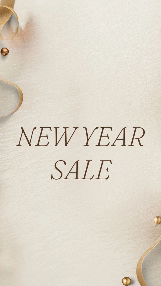 New Year sale social story template, editable text