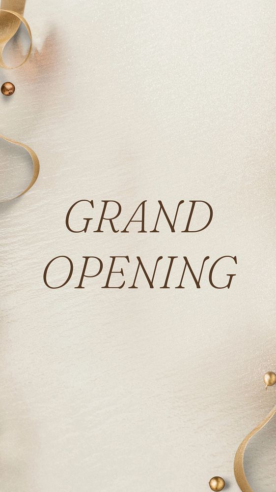 Grand opening social story template, editable text