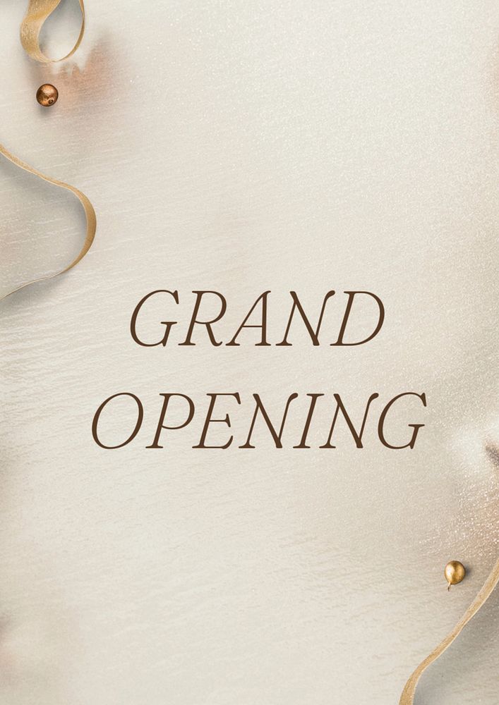 Grand opening editable poster template