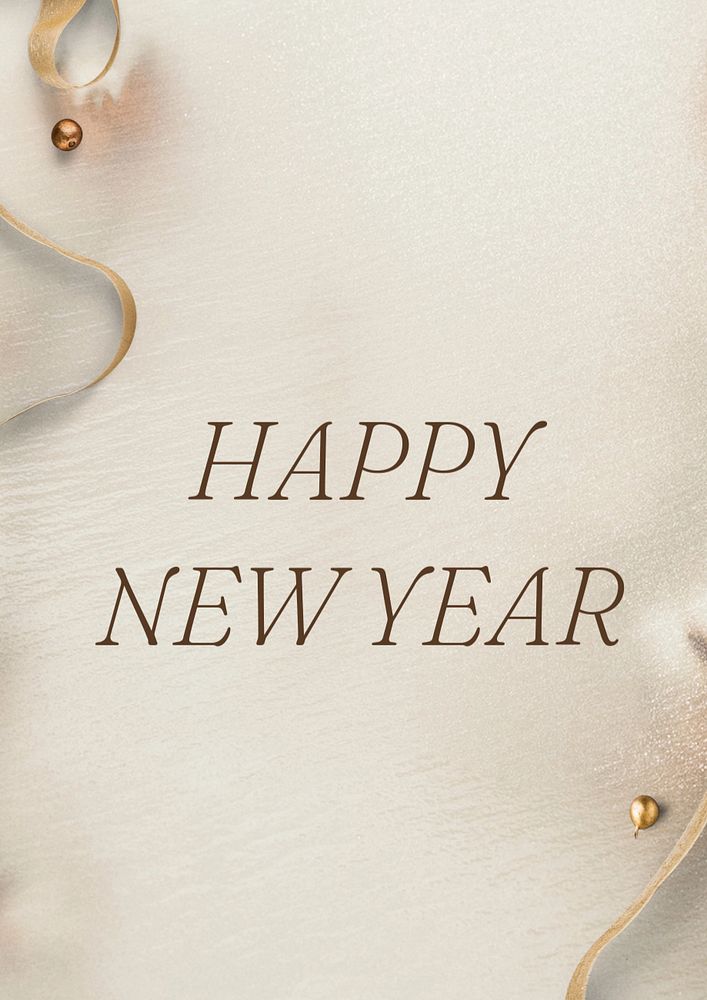 Happy New Year editable poster template