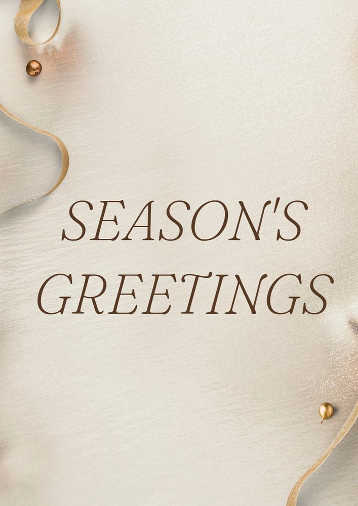 Seasons greetings editable poster template