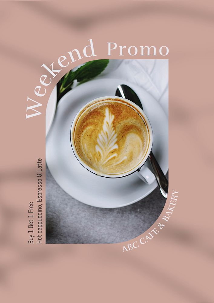 Weekend promotion poster template, editable text and design