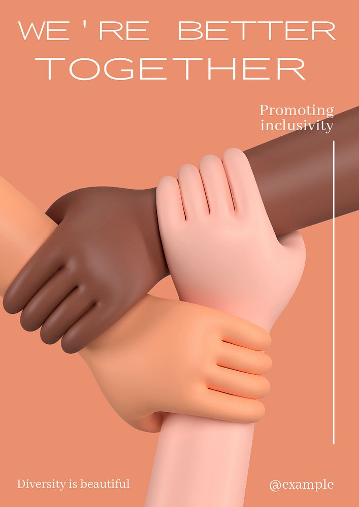 Diversity  poster template, editable text and design