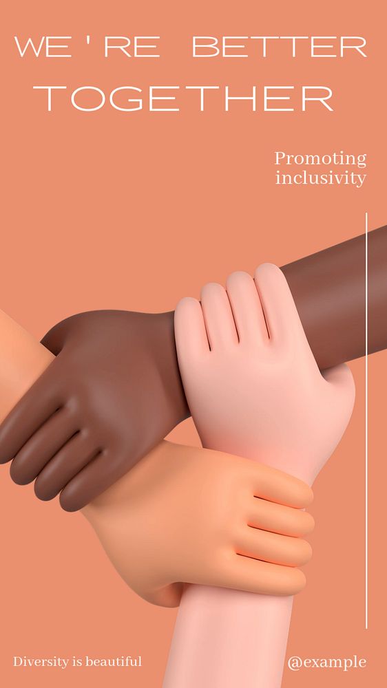 Diversity  Instagram story template, editable text