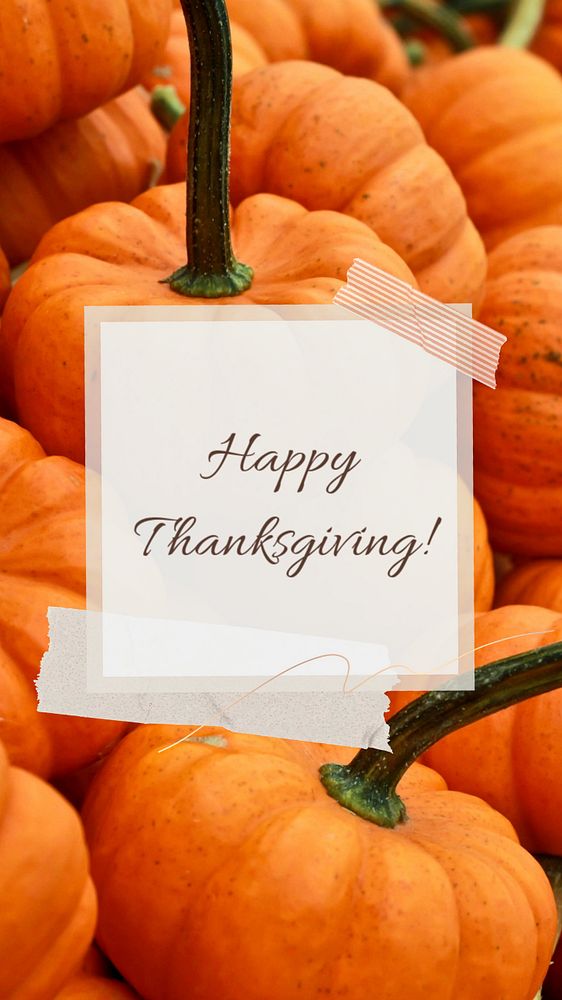 Happy thanksgiving  Instagram story template, editable text