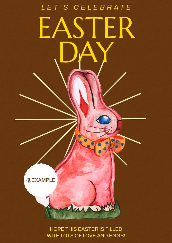 Easter Day  poster template, editable text and design