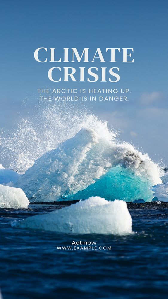 Climate crisis Instagram story template, editable text