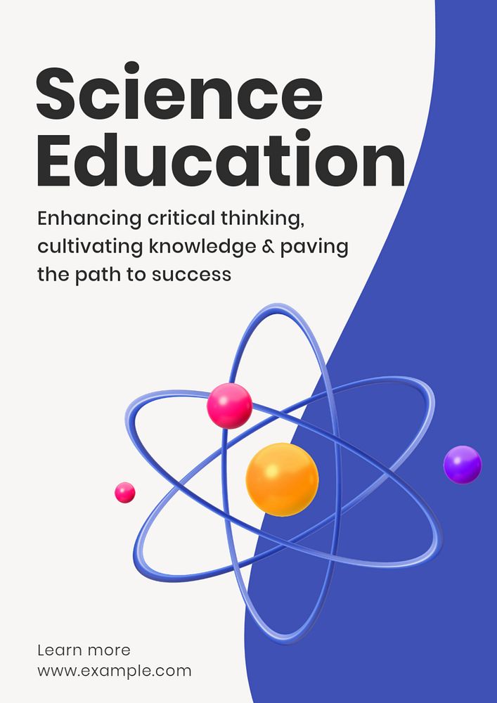 Science education poster template, editable text and design