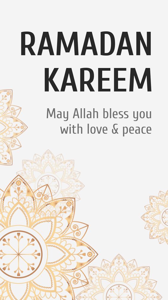 Ramadan Kareem  Instagram story template, editable text