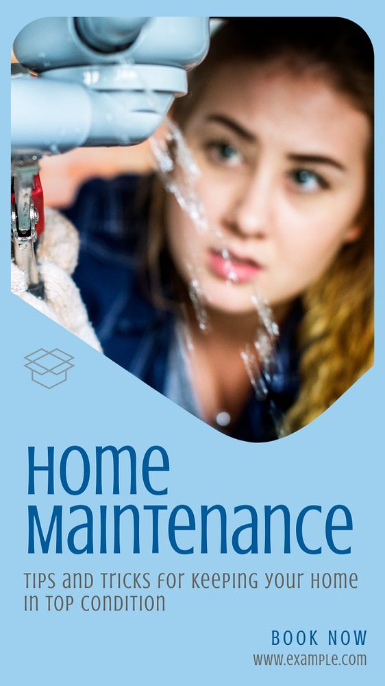 Home maintenance  Instagram story template, editable text