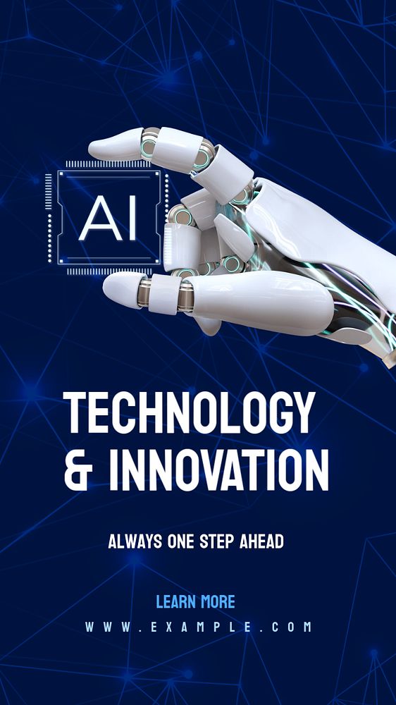 Technology & innovation Instagram story template, editable text