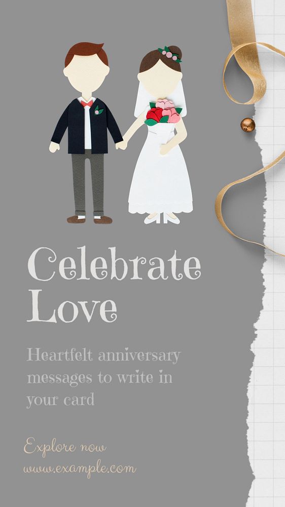 Celebrate love Instagram story template, editable text