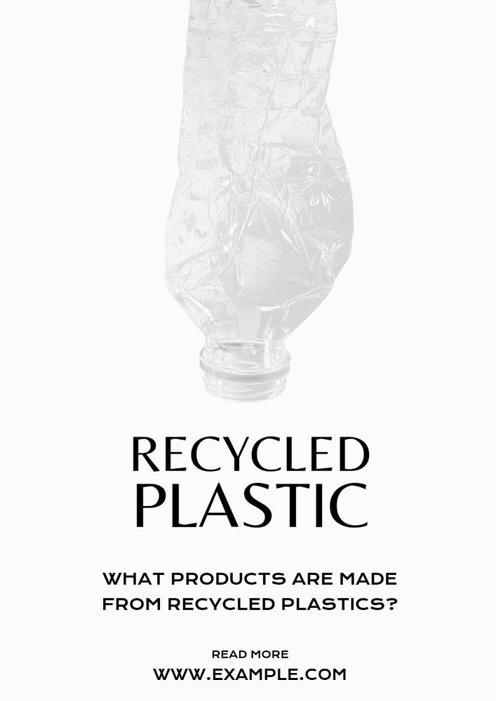 Recycled products poster template, editable text and design