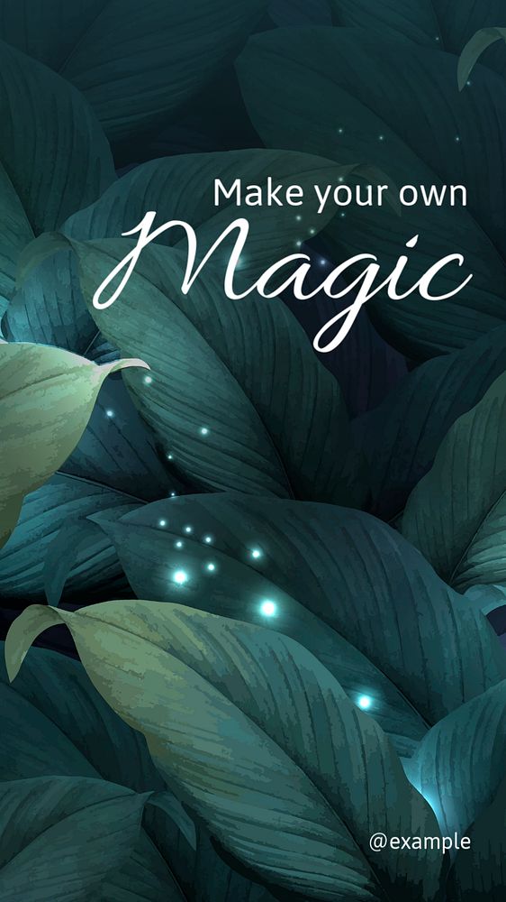 Make your own magic quote Instagram story template, editable text