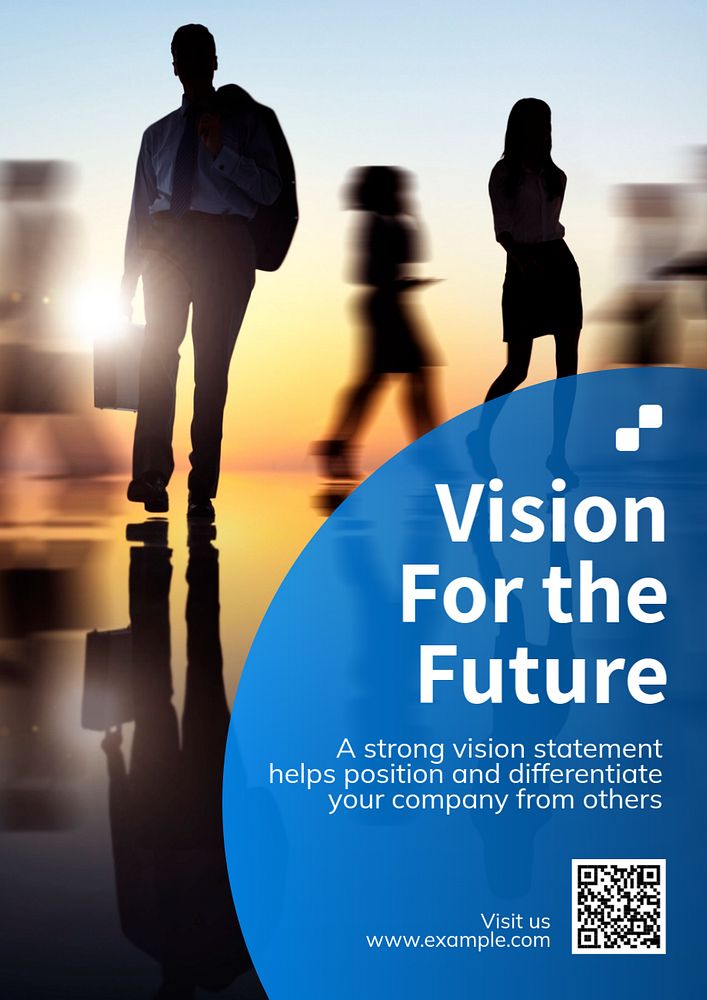 Vision for the future poster template, editable text and design