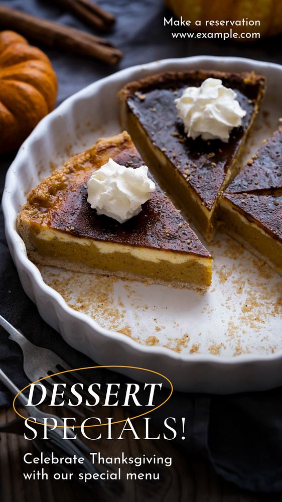 Dessert specials Instagram story template, editable text