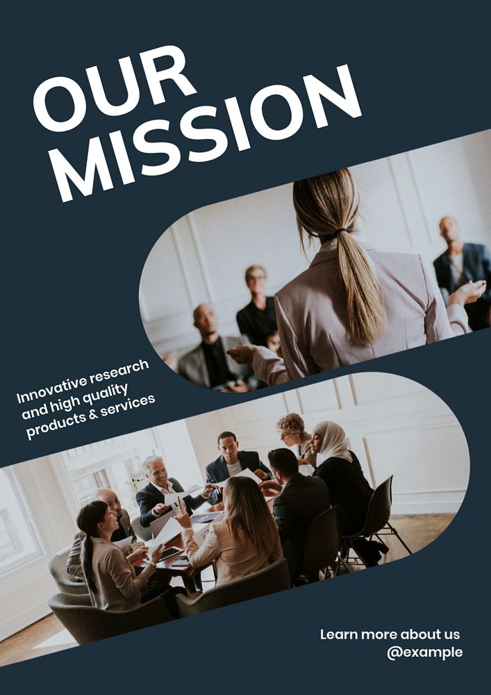 Our mission poster template, editable text and design