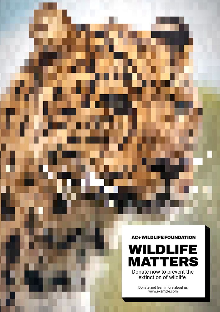 Wildlife matters poster template, editable text and design