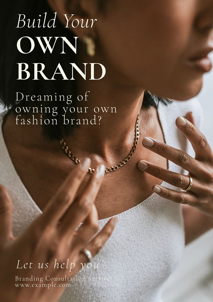 Build your brand poster template, editable text and design