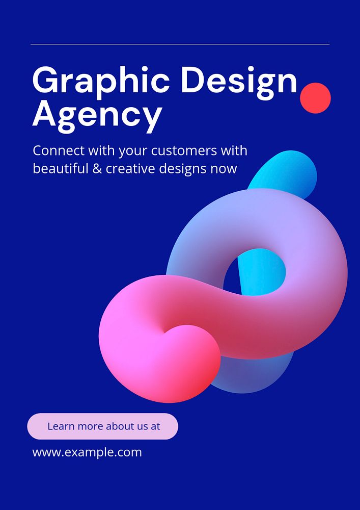 Graphic design agency  poster template, editable text and design