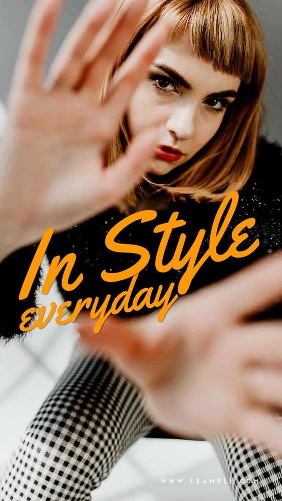 Style & fashion Instagram story template, editable text