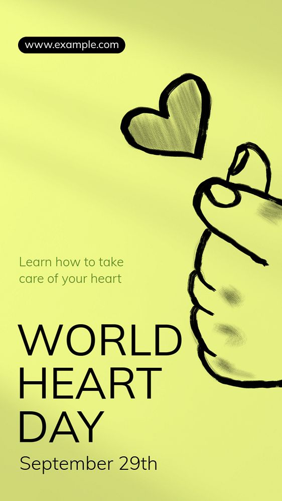 World heart day  Instagram story template