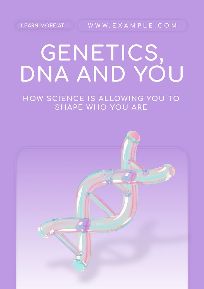 DNA test poster template, editable text and design