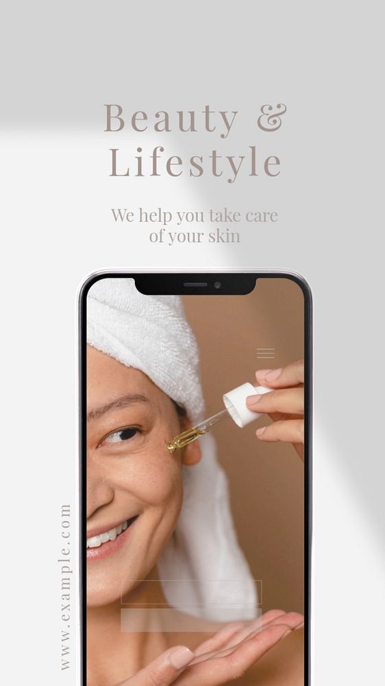 Beauty & lifestyle Instagram story template, editable text