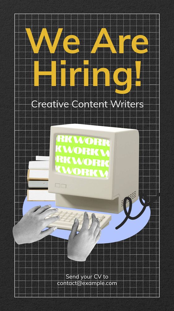Hiring  Instagram story template, editable text