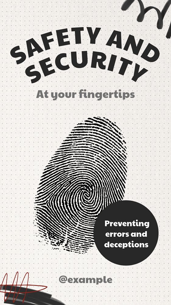 Security  Instagram story template, editable text